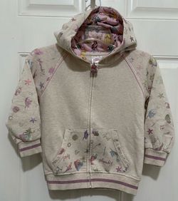 Used Girls Princess Castle Hoodie Zipper Sweater