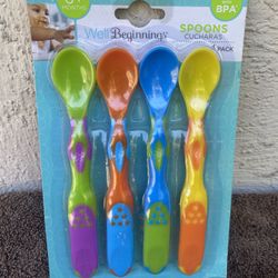 Well Beginning Baby Spoons 4 Pack .
