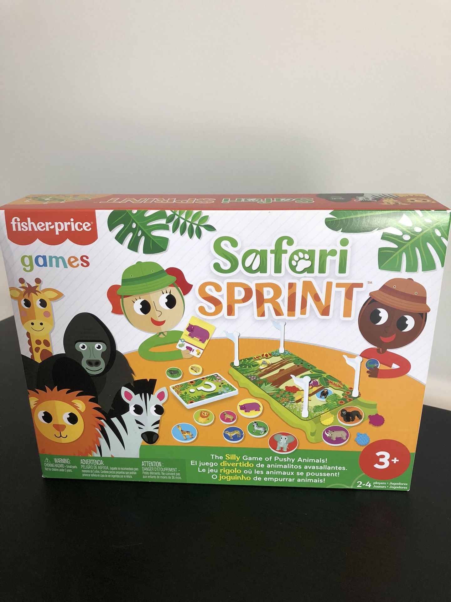 Brand new! Fisher-Price Safari Sprint Kids Game with Cards & Tokens for Players 3 Year Olds & Up