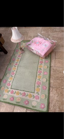 Pottery barn girl area rug set