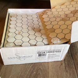 Porcelain Floor Tile 12x12 Calacutta Oro Hex Mo ll 