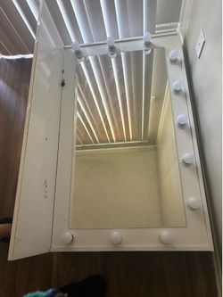 Vanity mirror very bright