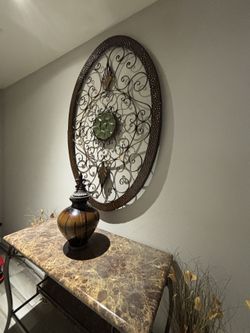 End Table And Wall Decor