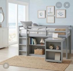 Gray Twin Loft Bed
