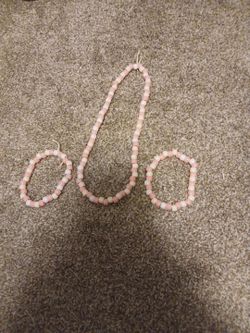 Bead necklace and bracelet set