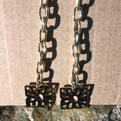 Gold Plated Drop Chain Earrings 