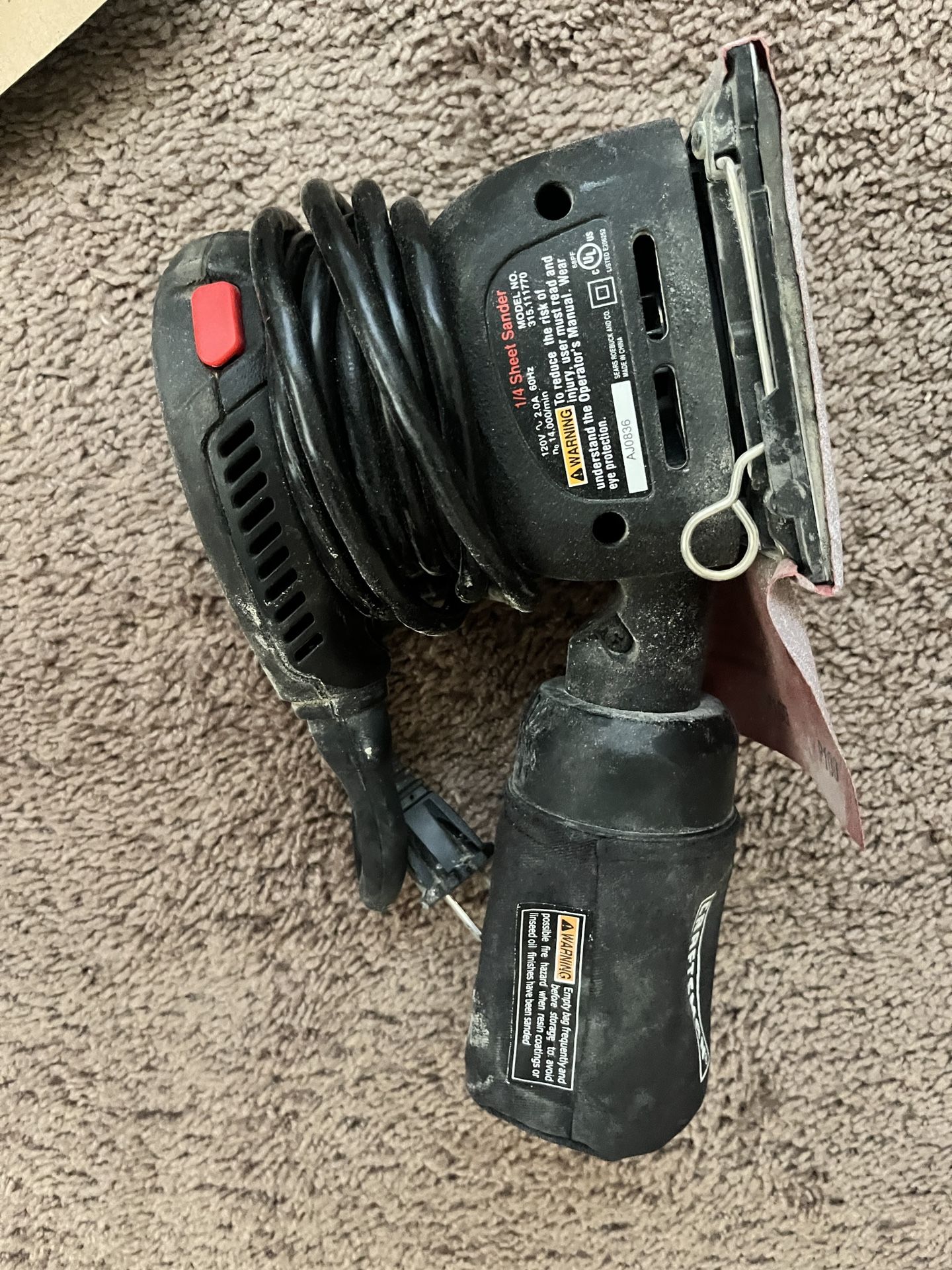 Craftsman 1/4 Sheet Sander for Sale in Puyallup, WA OfferUp