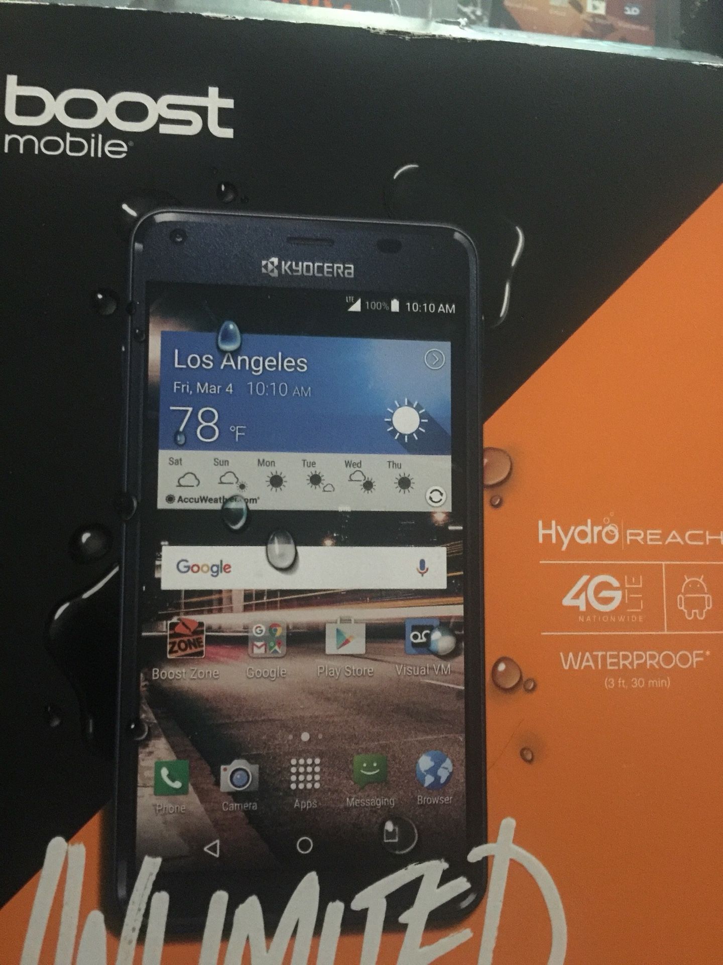 Boost mobile hydro reach cellphone