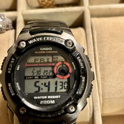 Casio Wave Ceptor Watch With Atomic Time 