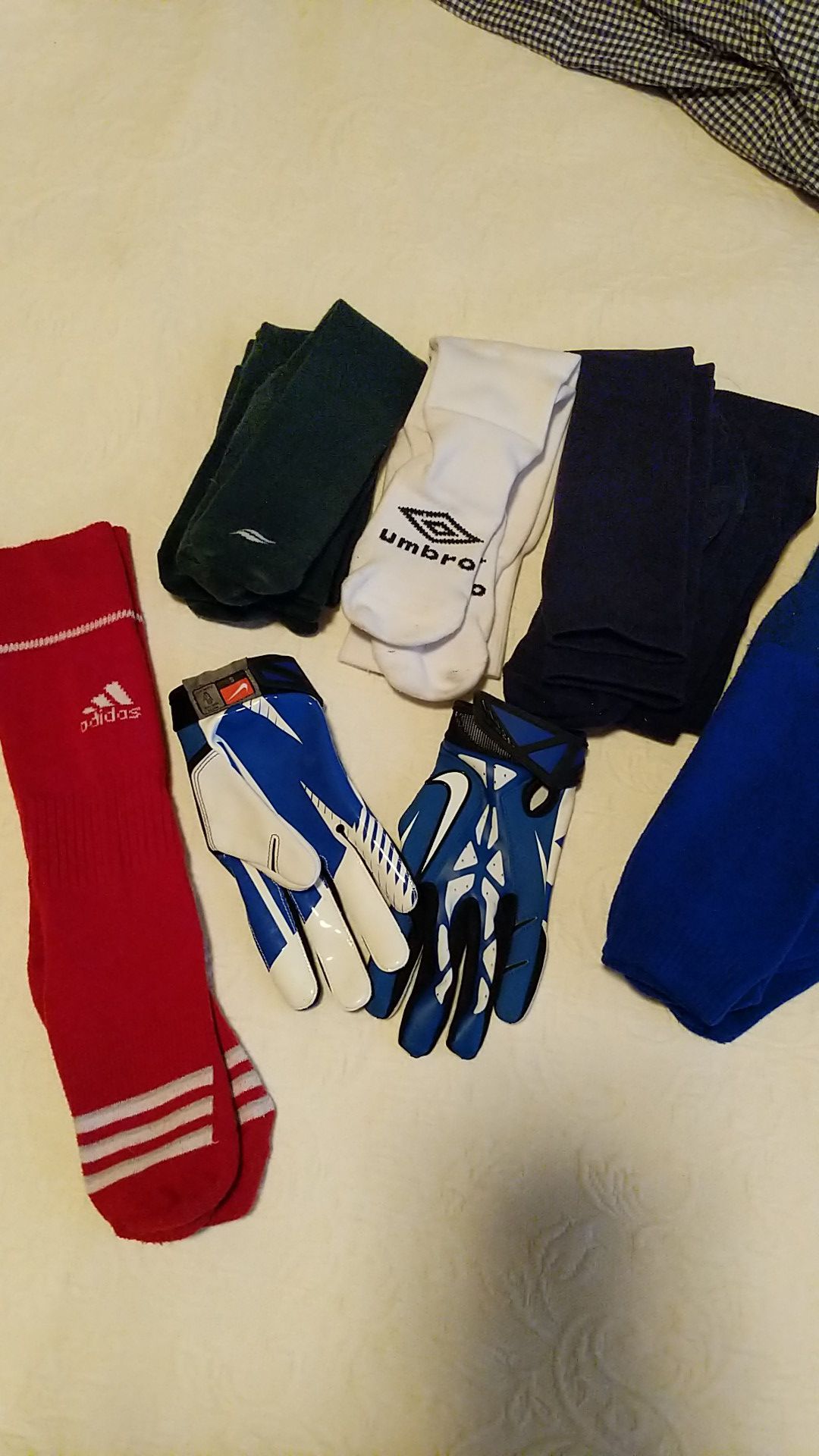 Youth sports socks & Football gloves