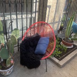 Blood Orange ACAPULCO outdoor patio CHAIR, Single Great Condition 