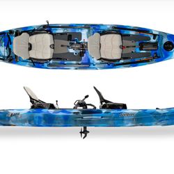Feel free Lure II 14 foot kayak, blue camouflage