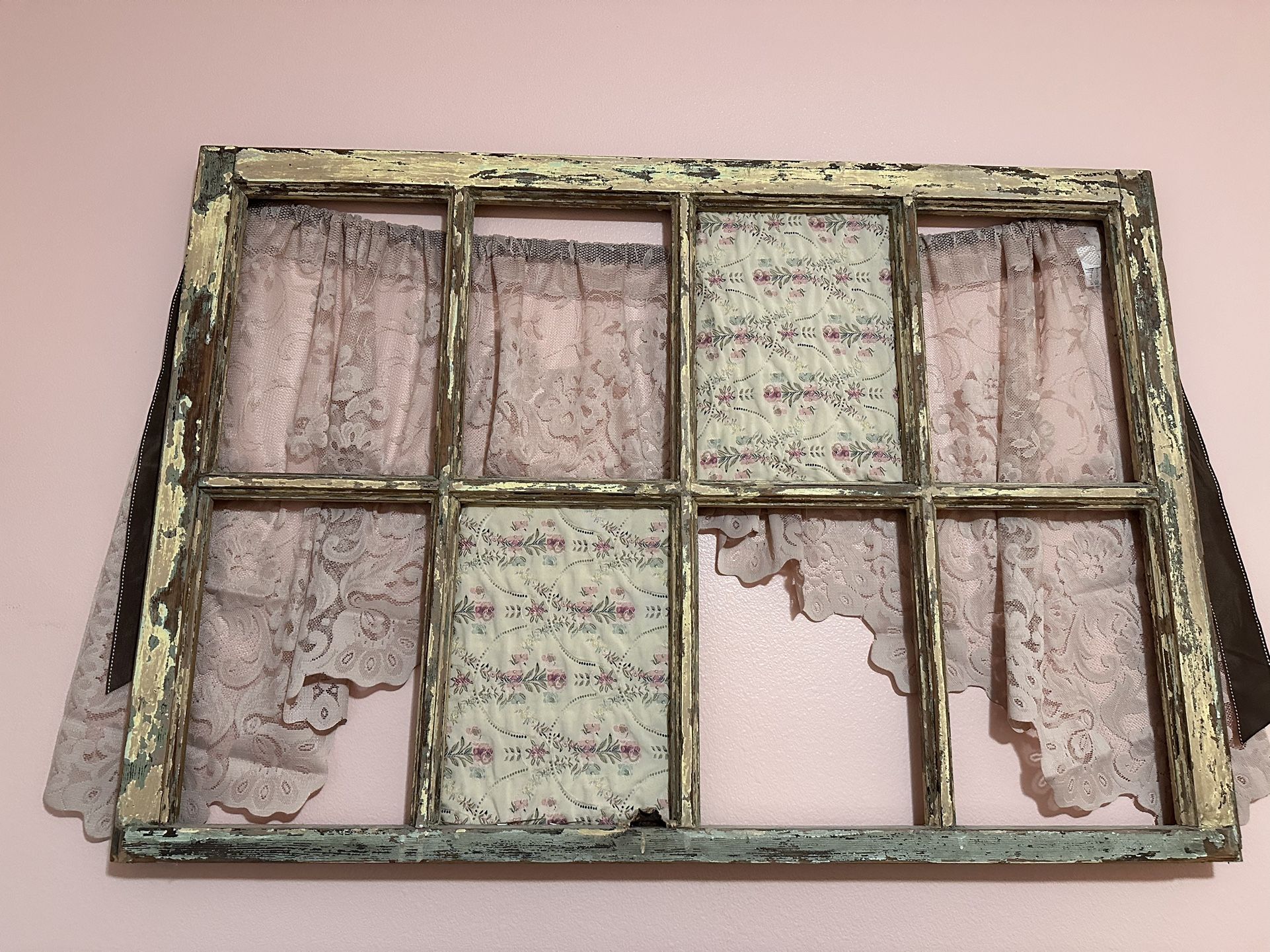 Rustic Window Frame Decor 