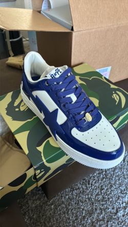 Bape star blue and white shoes new size 13