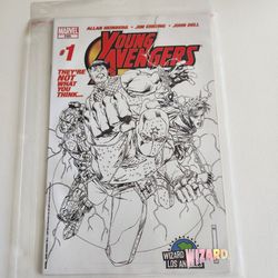 Young Avengers 1 - Wizard World LA Sketch Variant Comic - Excellent Marvel