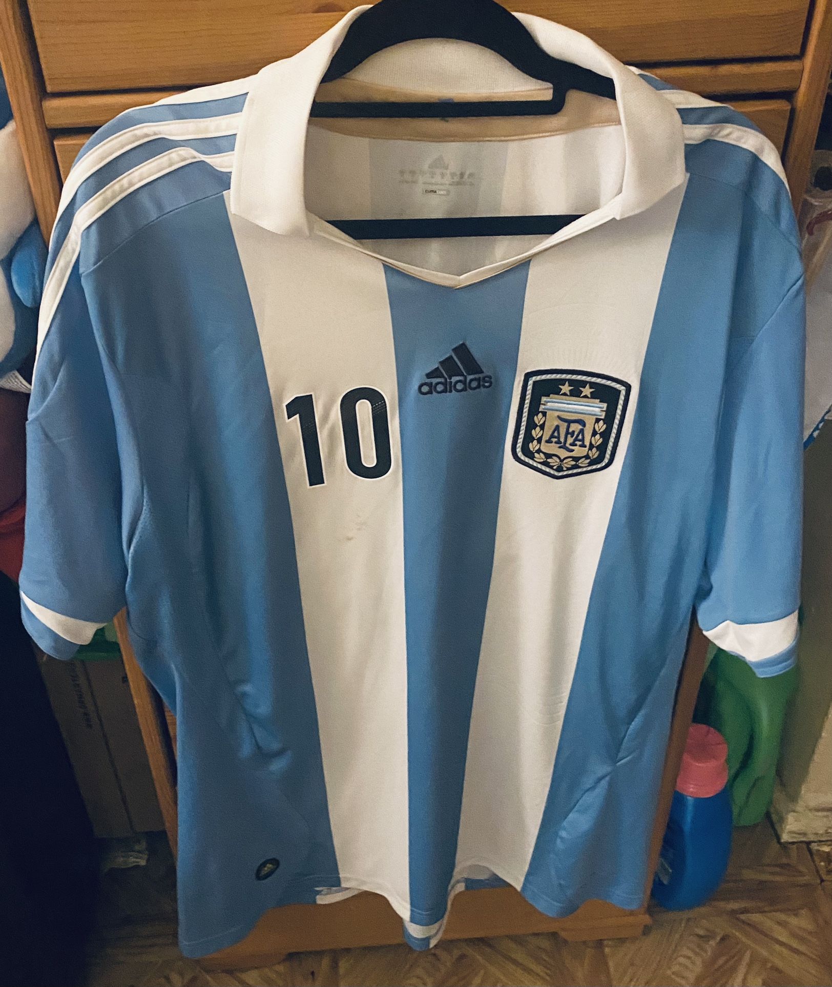 Large Messy Football Shirt Adidas Sz Large