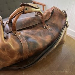 Real Leather Weekender 