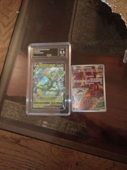 Serperior V Graded Pokemon Card 8.5 + Bonus Holo