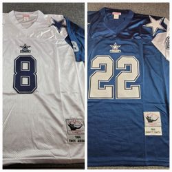 Dallas Cowboys Emmitt Smith Troy Aikman 1995 Mens 2XL Jersey Combo