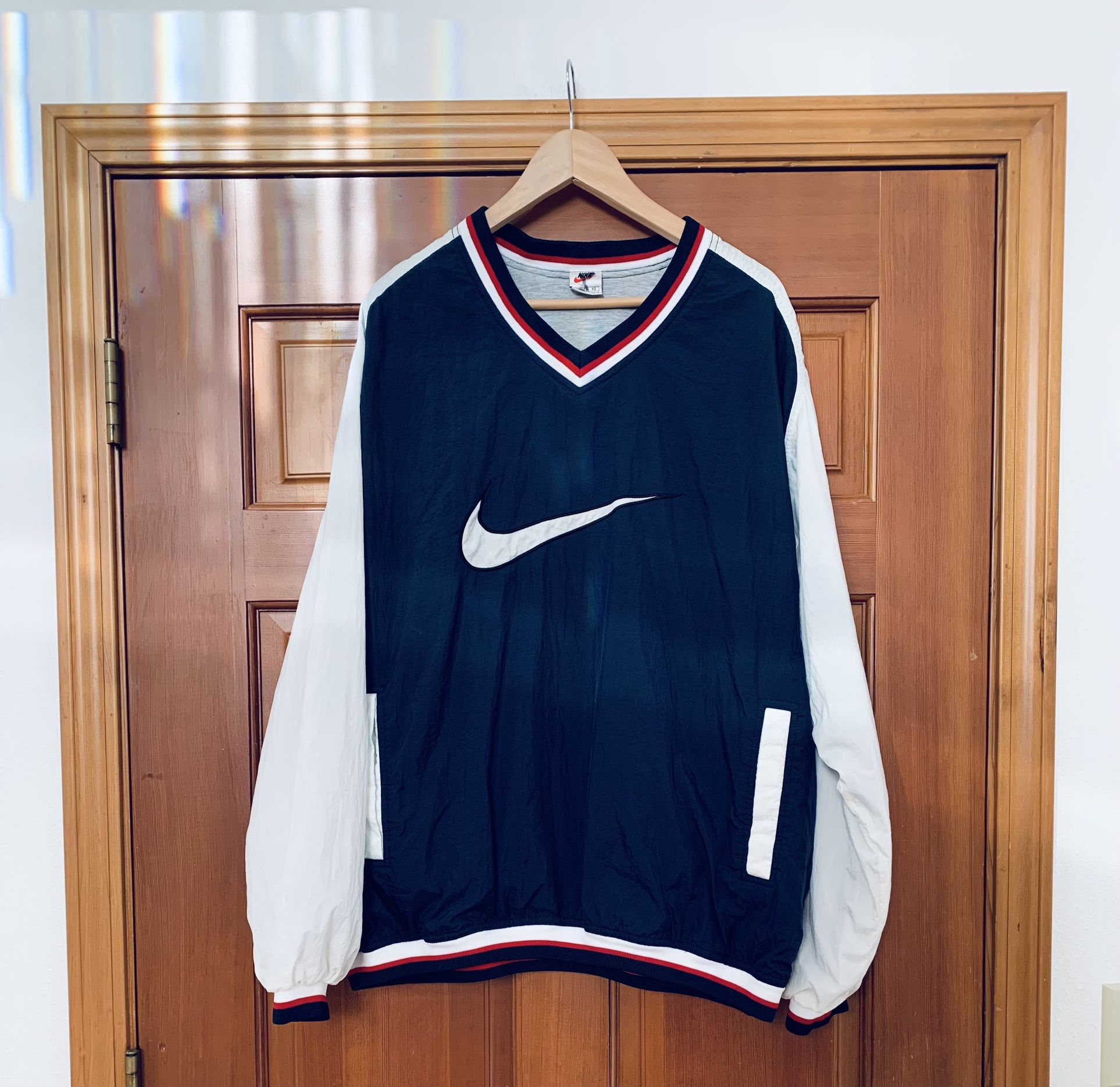 Vintage Nike Men’s Lined Pullover, Jacket, Warmup, Sz XL , Embroidered Logo