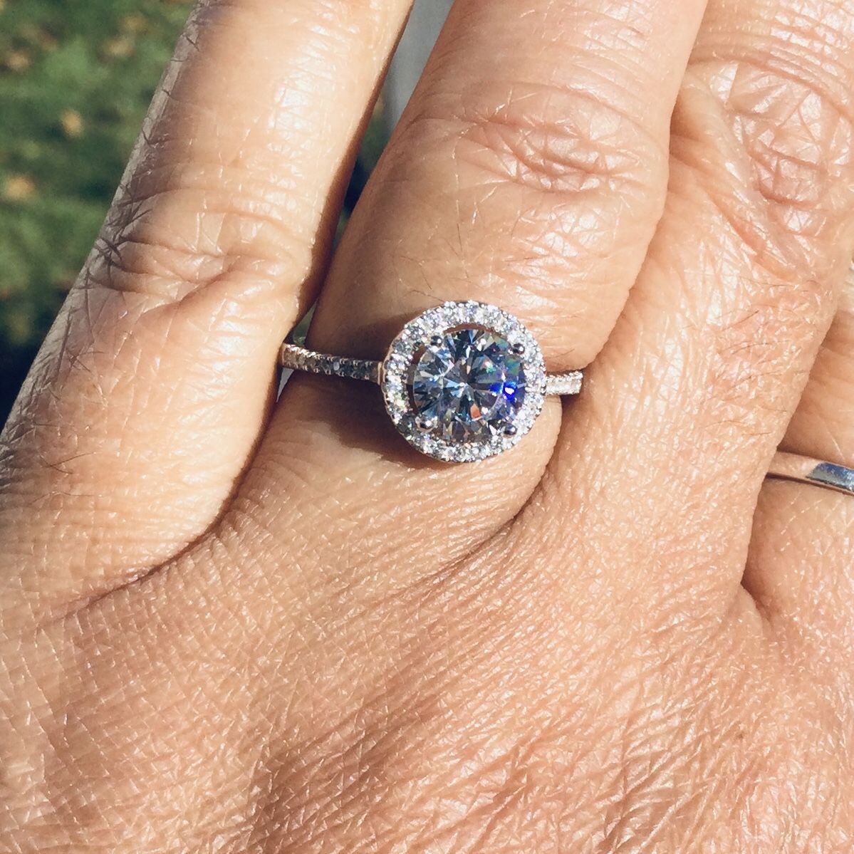 1.25 Halo Engagement Diamond ring