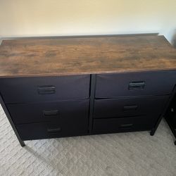 Sturdy 6-drawer Dresser with Wood Top 