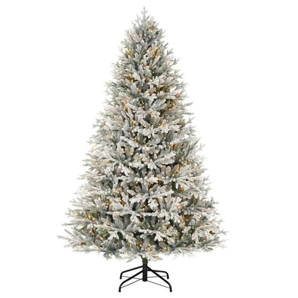 9 ft. kenwood frasier fir flocked led prelit artificial christmas tree