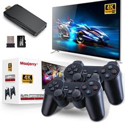 Wireless Retro Game Console, Plug & Play Video TV Game with 21120+ Games Built-in, 64GB, 4K HDMI Output, Dual 2.4G Wireless Controllers