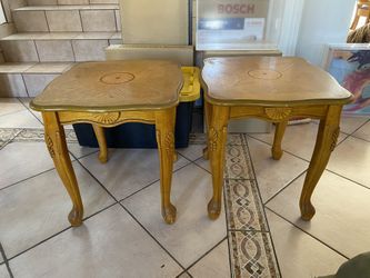 Wood Vintage Side Tables