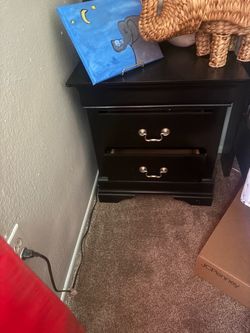 Black night stand
