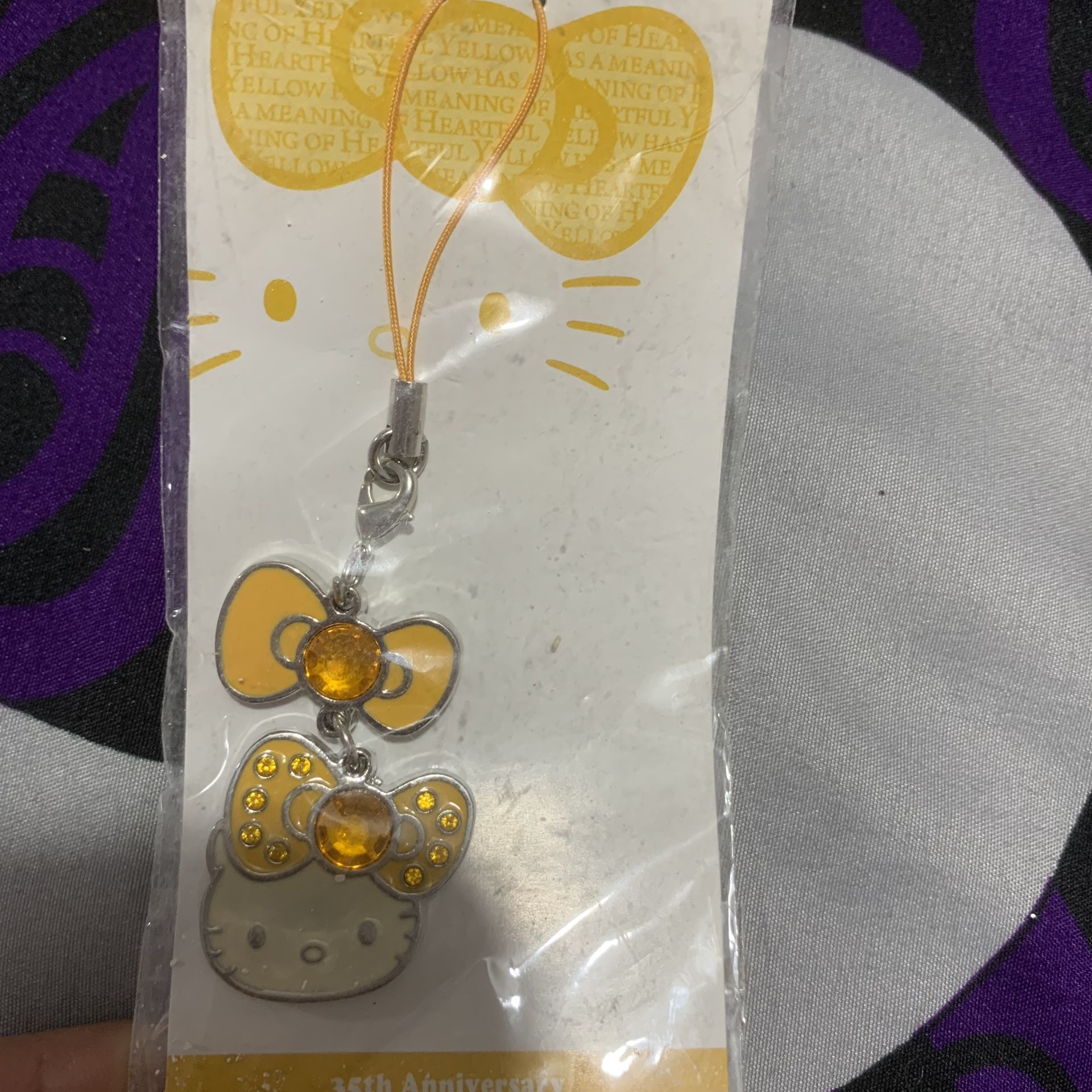 Sanrio Hello Kitty 35th Anniversary Collectible Yellow Charm