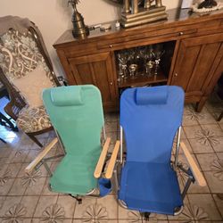 Beach CHAIRS.  SILLAS  DE PLAYA 4 POSITIONS