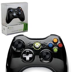 New Xbox 360 Limited Edition Chrome Series Wireless Controller - Black