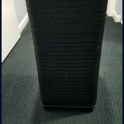 Tall Black Laundry Container-Wicker