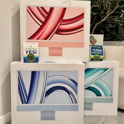 24” Apple iMac m4 chip 8 core 16gb 256gb Floor model display 