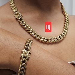 I Deliver I Ship 14k Gold Plated Chain Set