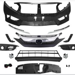 Honda Civic 2016, 2017, 2018 Complete Front Bumper