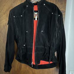 Authentic Woman’s Harley Davidson Suede Leather Jacket