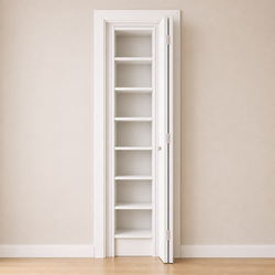 7-Shelf Reach-In Closet Tower - 20"W x 84"H x 14"D, White Melamine (32mm Modular)