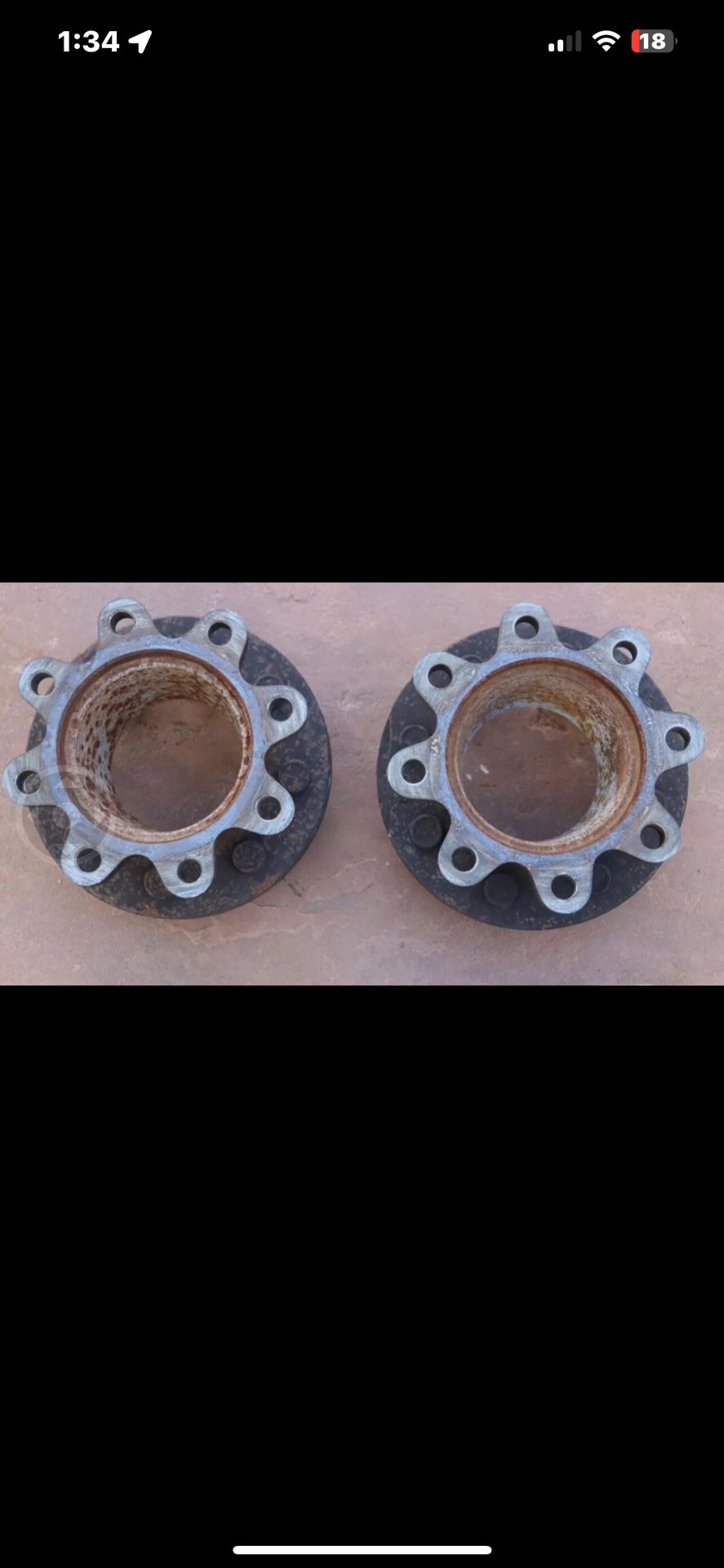 PAIR 00-08 Dodge Ram 3500 Front Axle Dually Wheel Spacer Plates Dual Adapter DRW