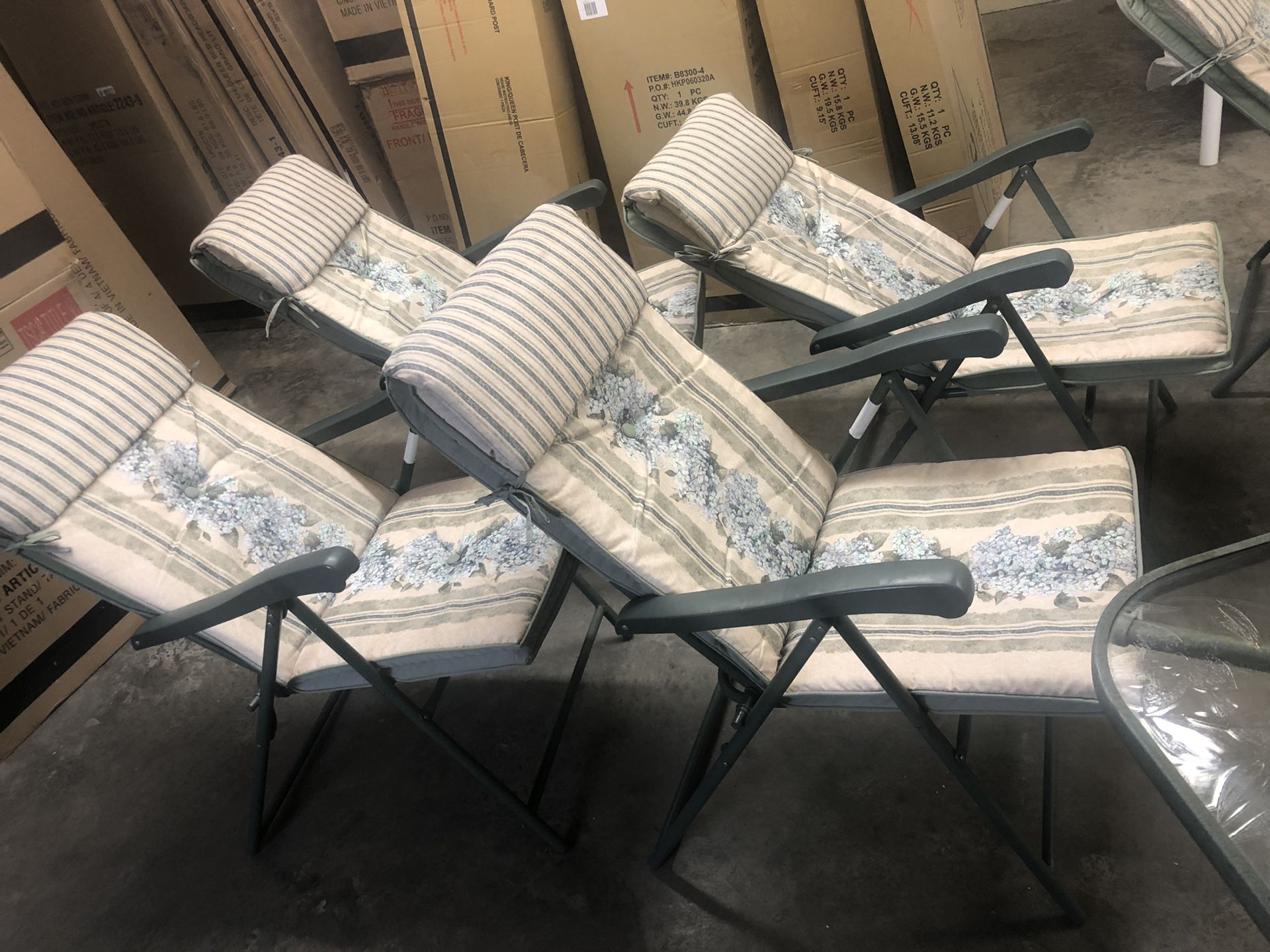 Patio Table 6 chairs $199.95 6 chairs only $49.95 each