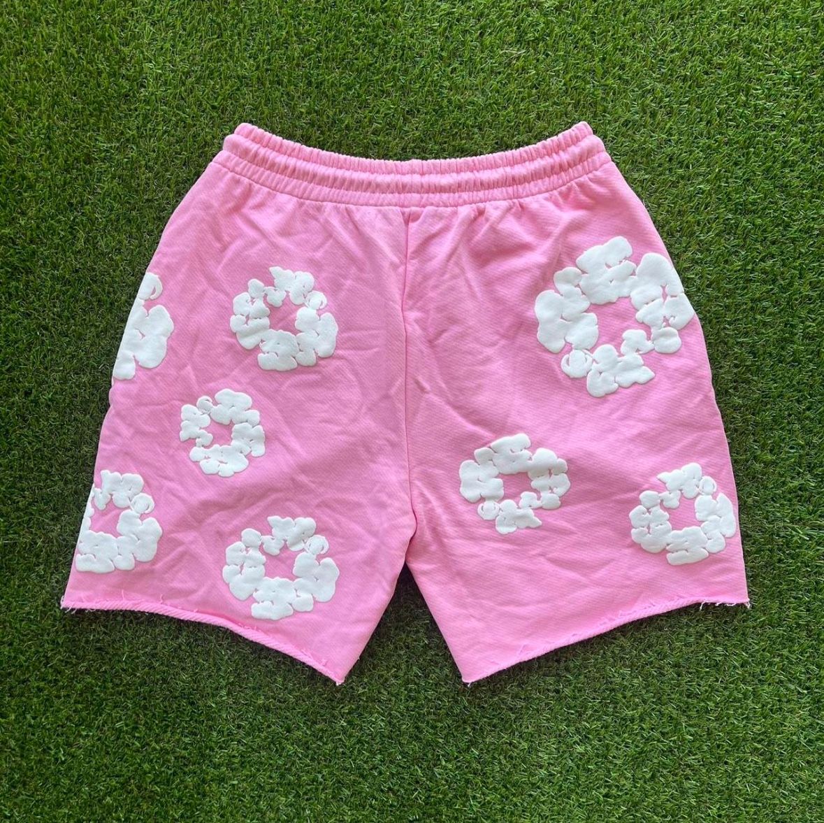 Pink denim tears shorts