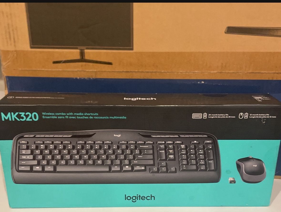 New In Box Mouse, keyboard And Computer Monitor 