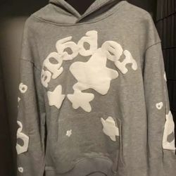Sp5der Hoodie grey size L fits like M
