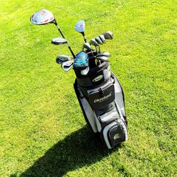 Callaway Hawk Eye VFT Titanium Golf Set | 3-PW Oversized Grips | TaylorMade Burner Woods | Odyssey White Hot | Cleveland Bag
