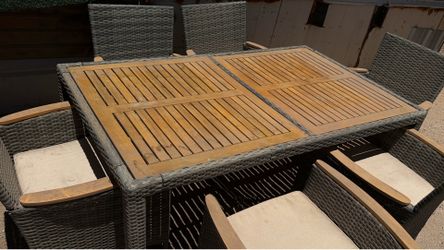 6 chair patio table
