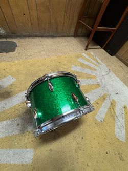 12” green sparkle tom
