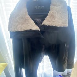 Leather Guess Woman Jacket 