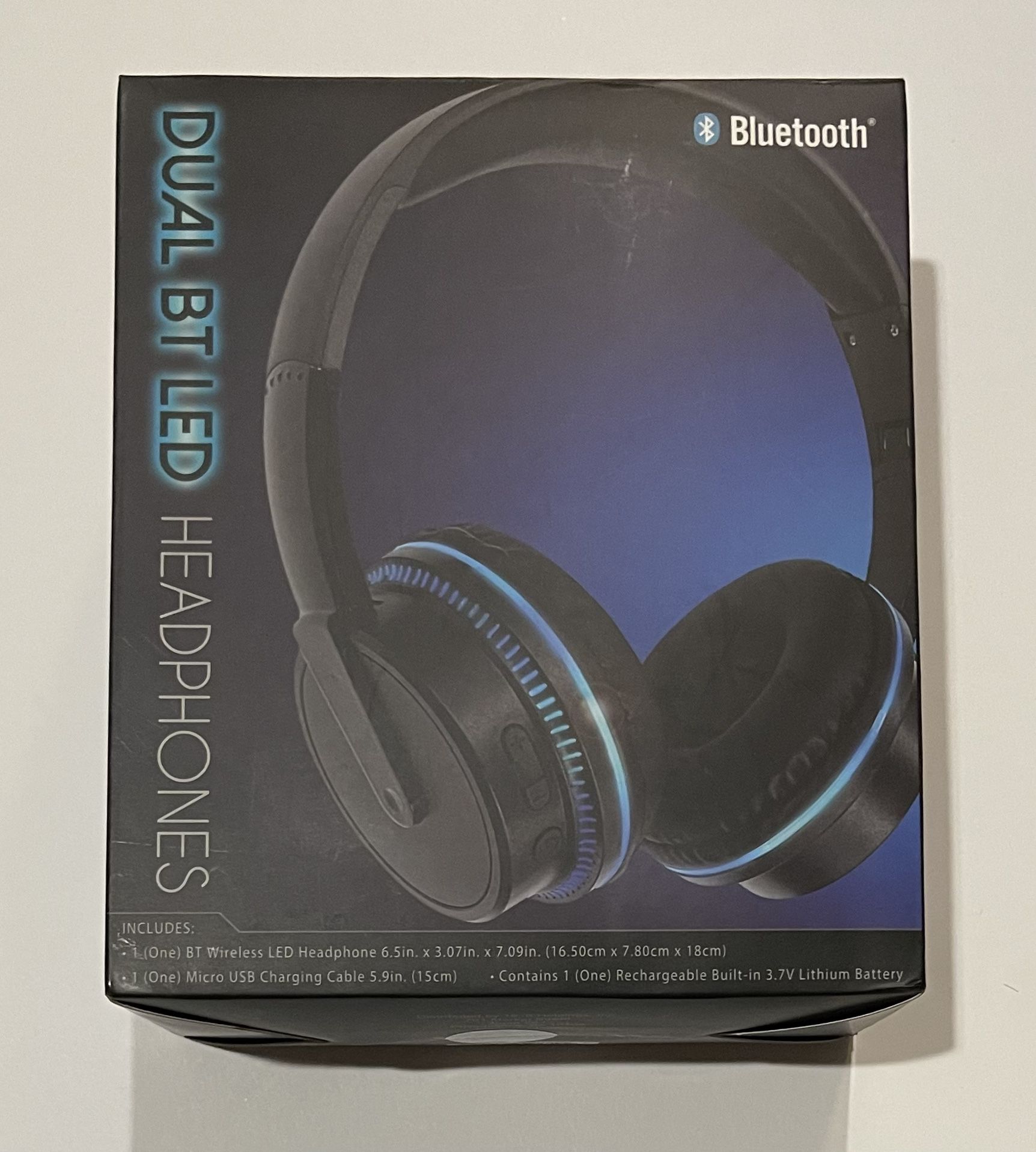 Dual Bluetooth Color Changing LED Foldable Wireless Headphones - NEW!