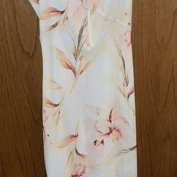 NEW Open Edit Floral V-Neck Dress (Small)